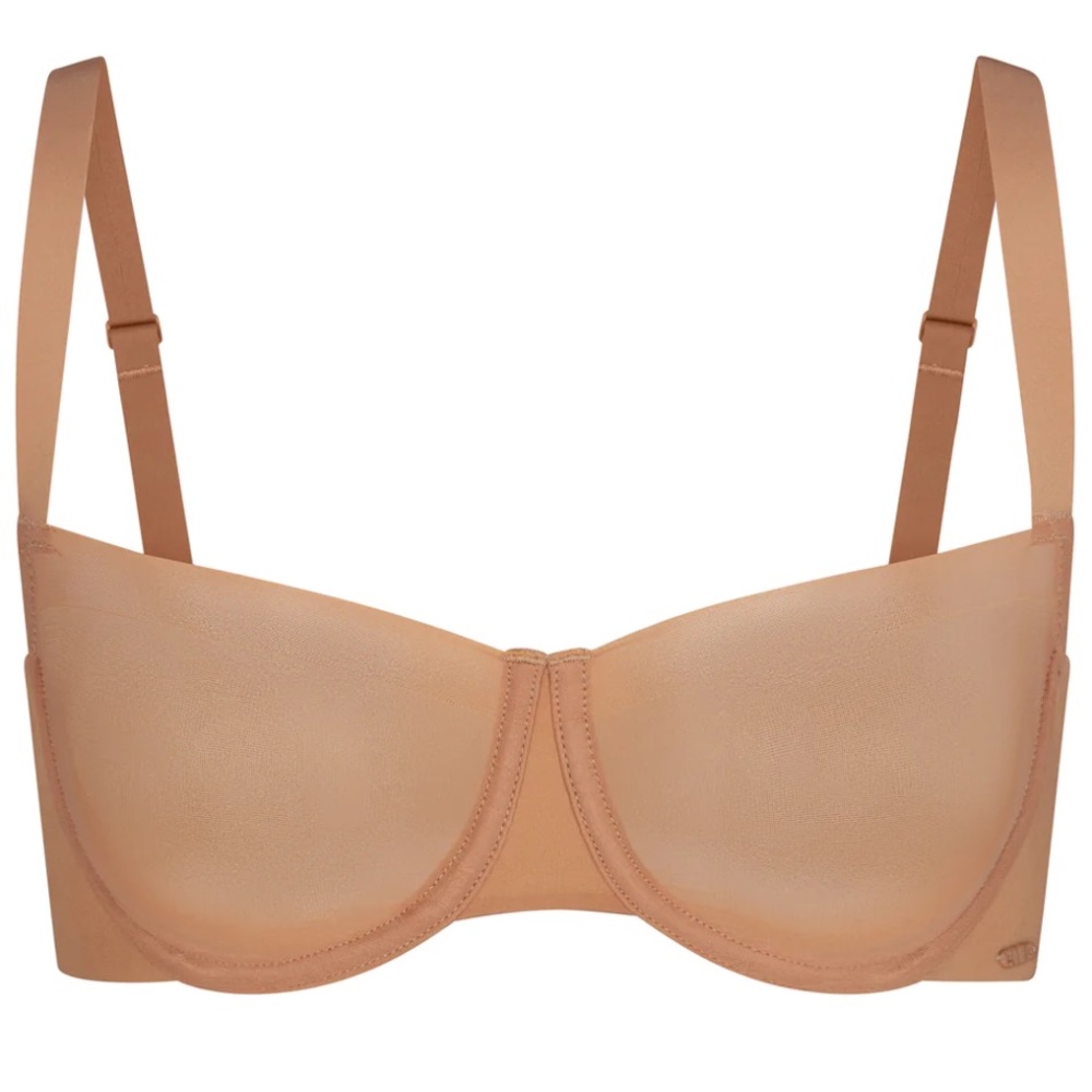 SKIMS unlined balconette bra 38B OCHRE color. New with tag.